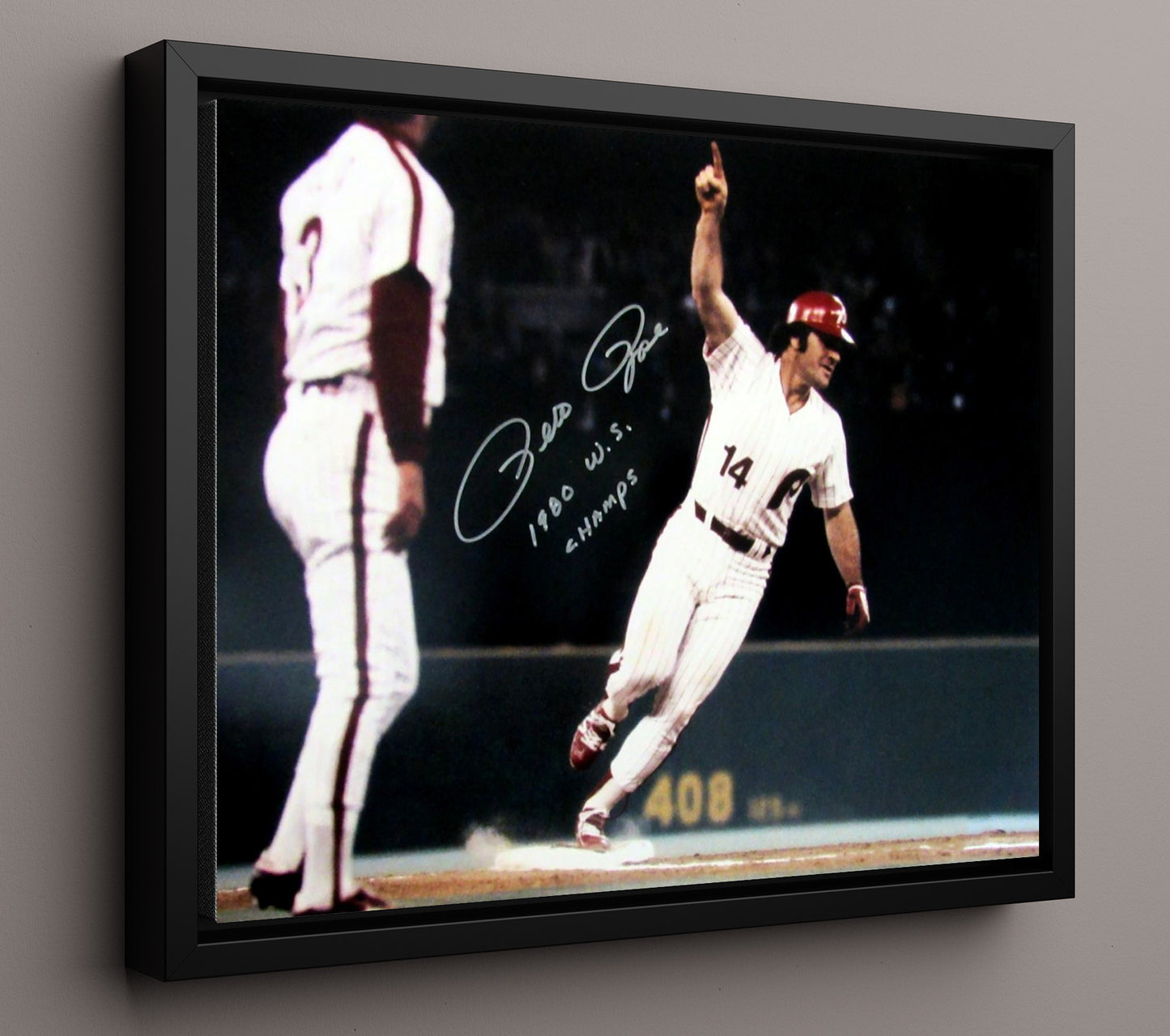 Pete Rose 1980 WS Champs - Series Champs 8x10 Framed Canvas baseball wall art