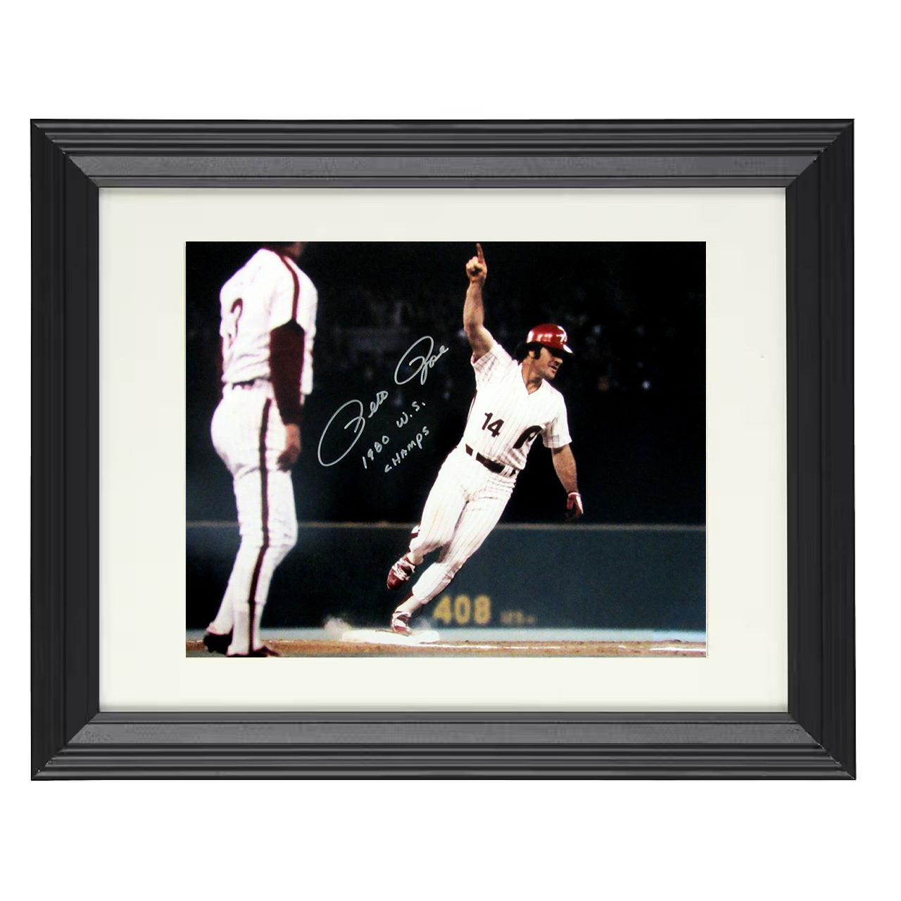 Pete Rose 1980 WS Champs - Series Champs 8x10 black beveled framed baseball wall art