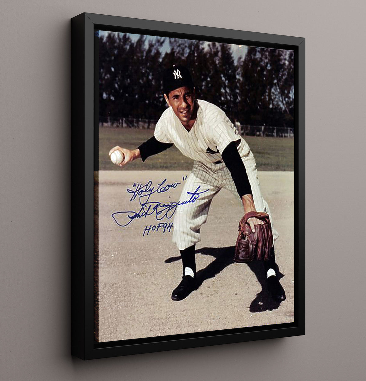 Phil Rizzuto - New York Legend Infield Pose Holy Cow 8x10 Framed Canvas baseball wall art