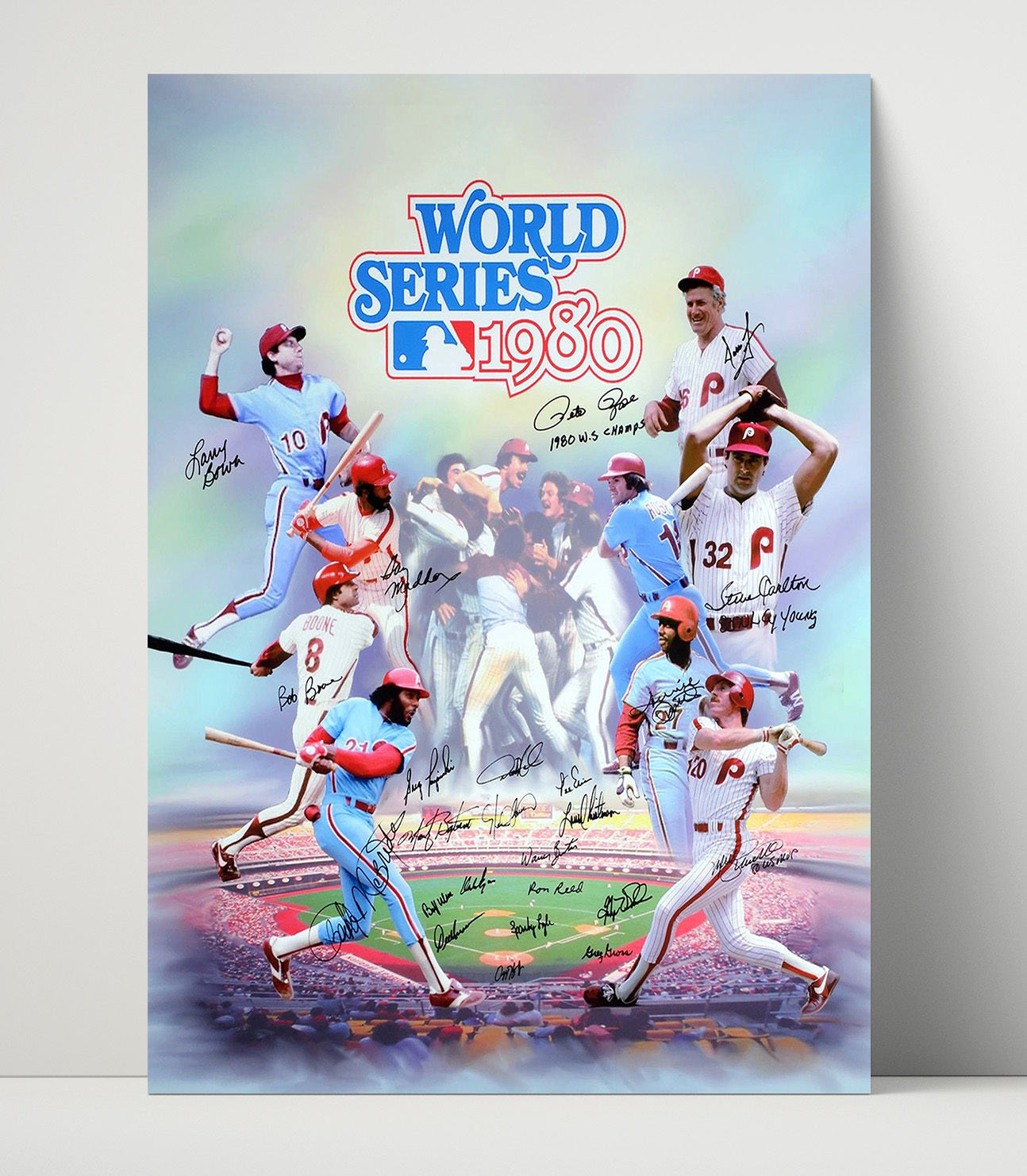 Philadelphia Baseball - 1980 Series Champions Spotlight Wall Art 16x20 Unframed Print wall art print – Baseball Wall Art decor