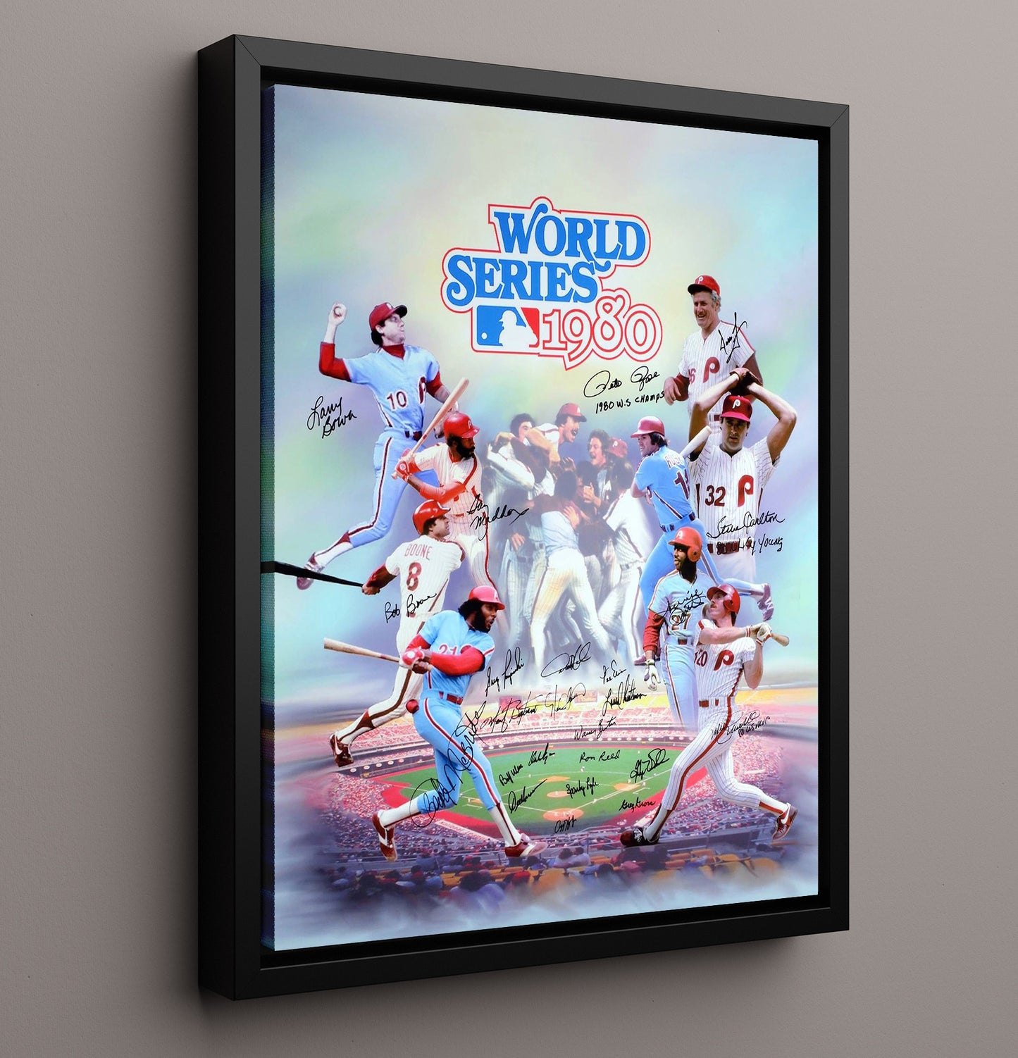 Philadelphia Baseball - 1980 Series Champions 8x10 Framed Canvas baseball wall art