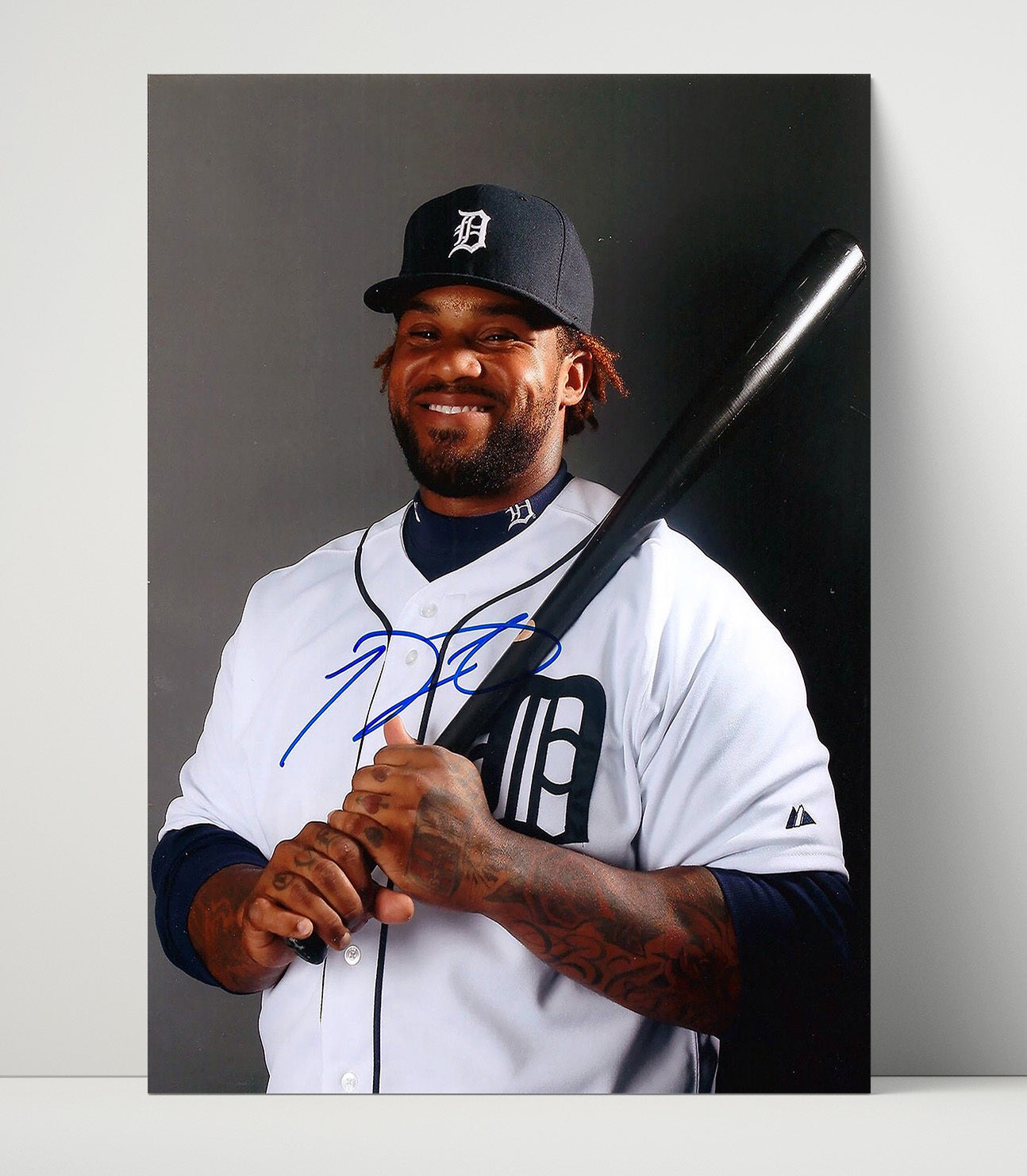Prince Fielder - Tigers Batting Pose Signed Baseball Wall Art 16x20 Unframed Print wall art print – Baseball Wall Art decor