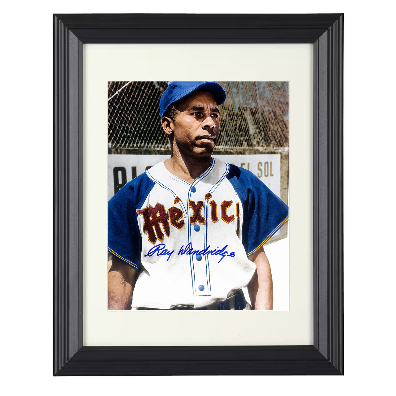 Ray Dandridge - Negro Leagues Hall of Fame infielder 8x10 black beveled framed baseball wall art