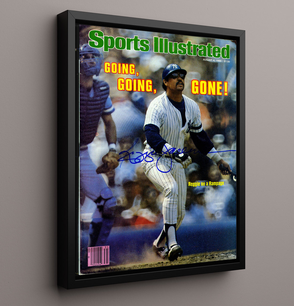 Reggie - Going Gone - Signed SI Cover 8x10 Framed Canvas baseball wall art