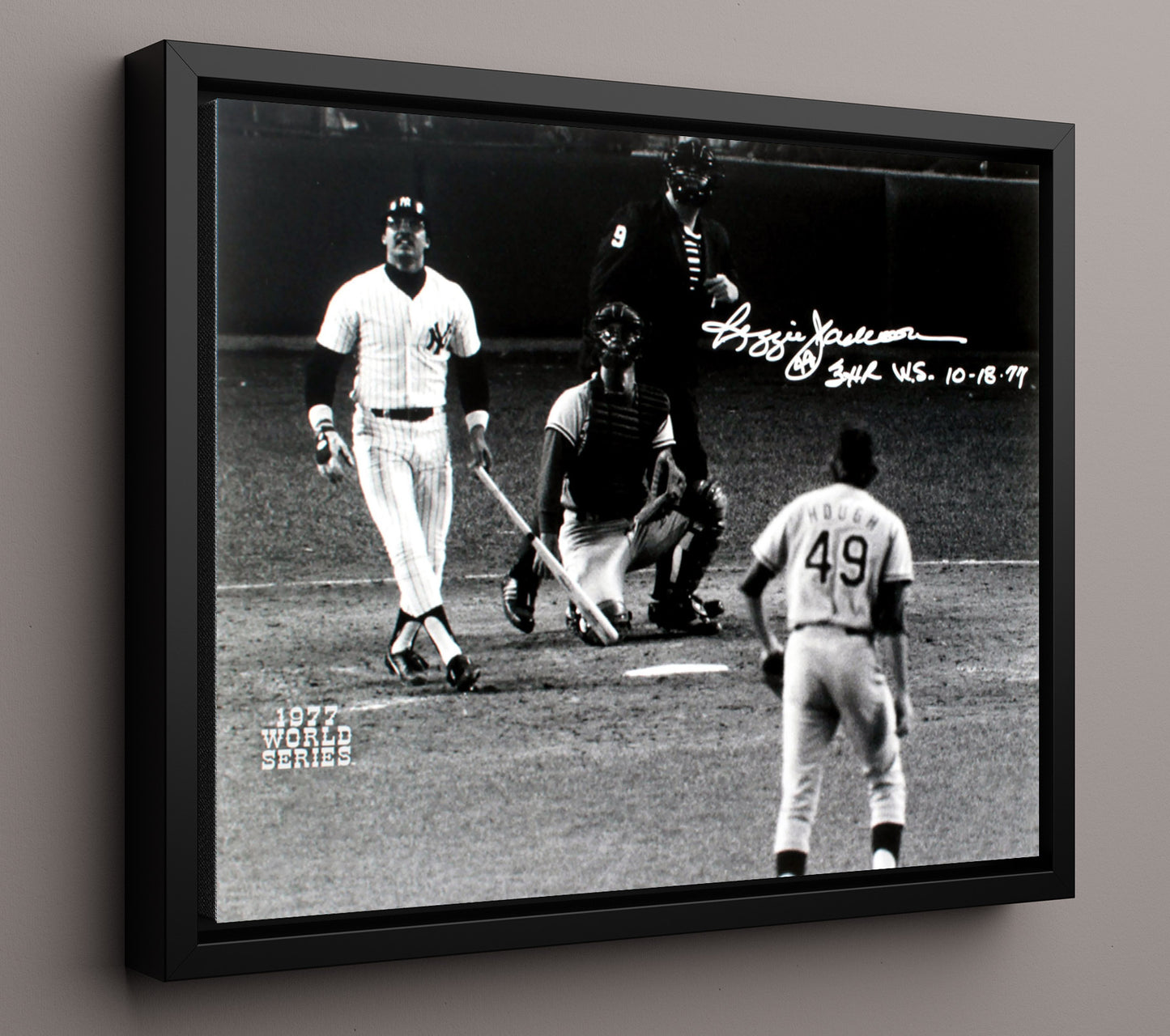 Reggie Jackson - Three Home Run Series Game 8x10 Framed Canvas baseball wall art