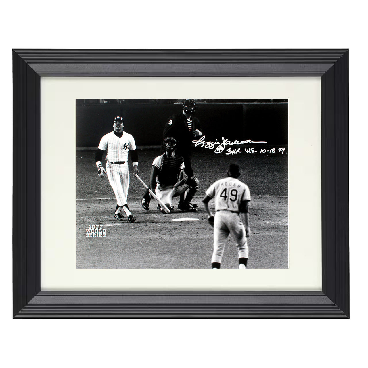 Reggie Jackson - Three Home Run Series Game 8x10 black beveled framed baseball wall art