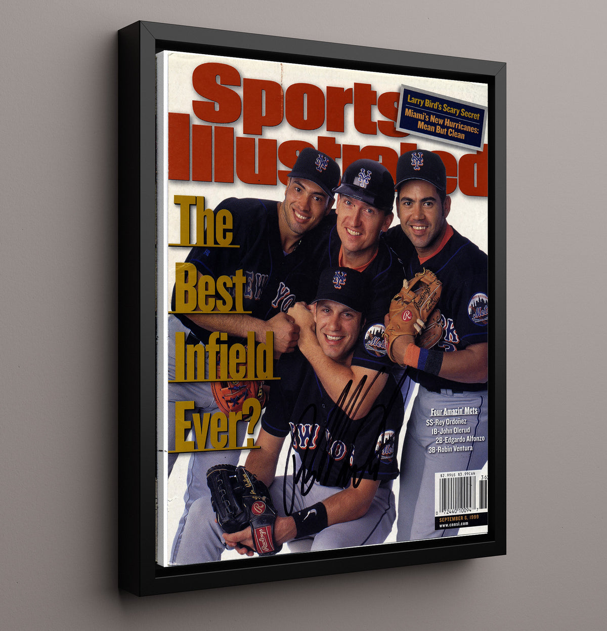 Rey Ordonez - 1999 SI Cover New York Infield Legends 8x10 Framed Canvas baseball wall art