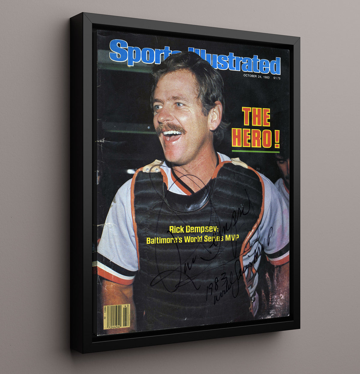 Rick Dempsey - Series Celebration 1983 SI Cover 8x10 Framed Canvas baseball wall art