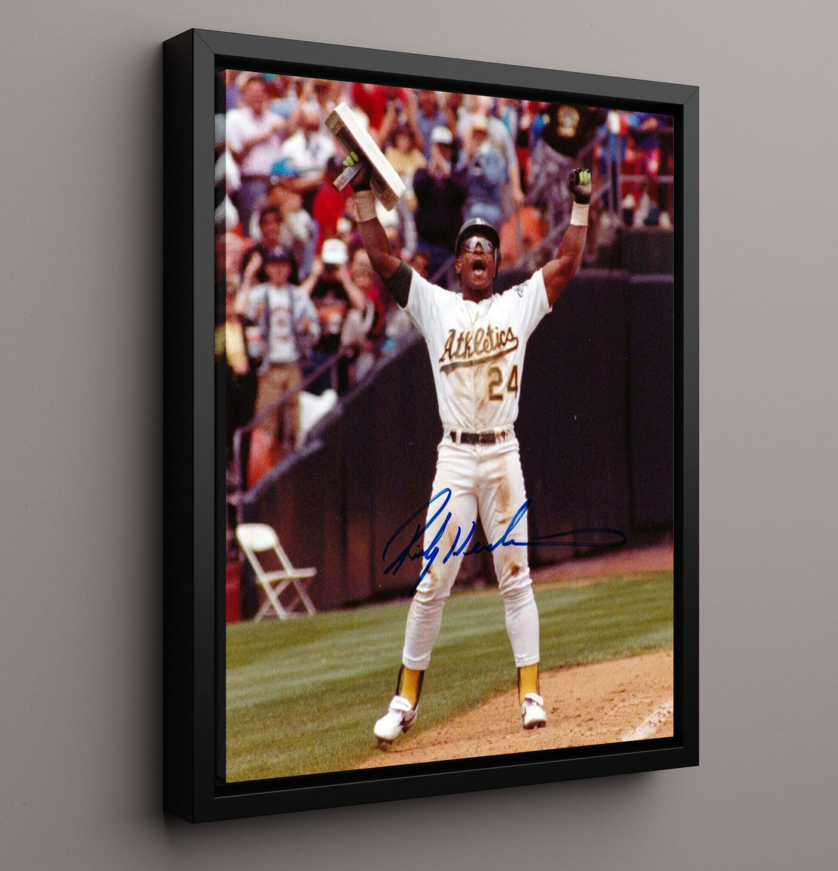 Rickey Henderson - Oakland Legend Stolen Base King 8x10 Framed Canvas baseball wall art
