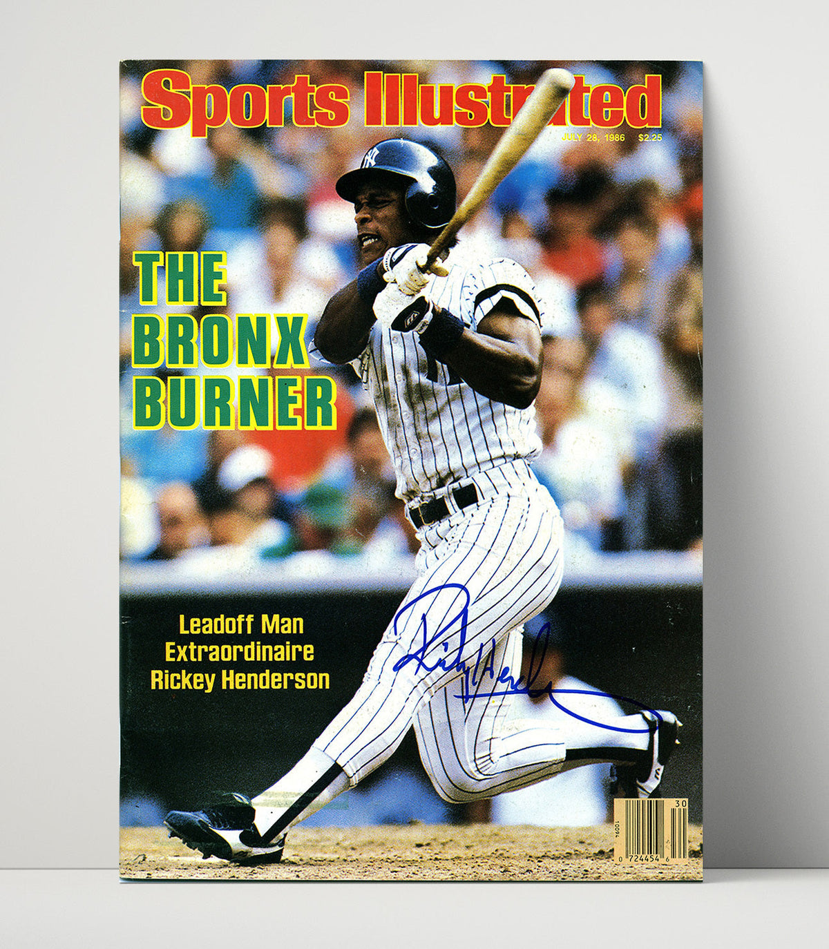 Rickey Henderson – Bronx Burner 1986 SI unframed baseball poster print
