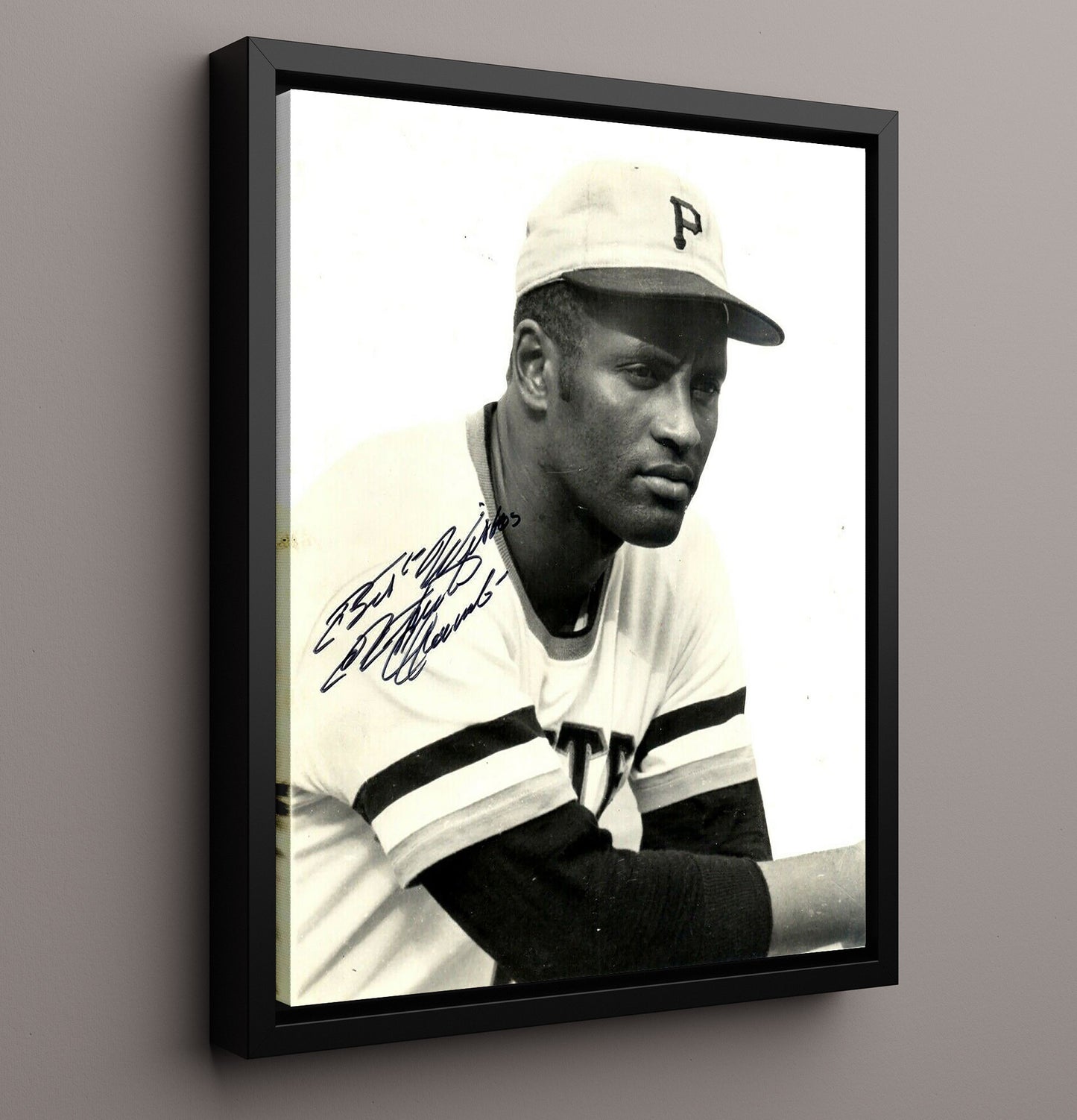 Roberto Clemente - Pittsburgh Legend Classic 8x10 Framed Canvas baseball wall art