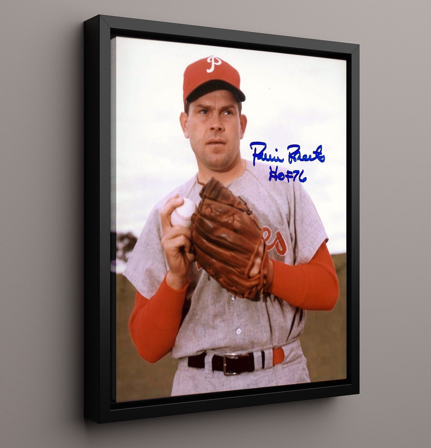 Robin Roberts - Philadelphia Legend Hall Of Fame Pitcher 8x10 Framed Canvas baseball wall art