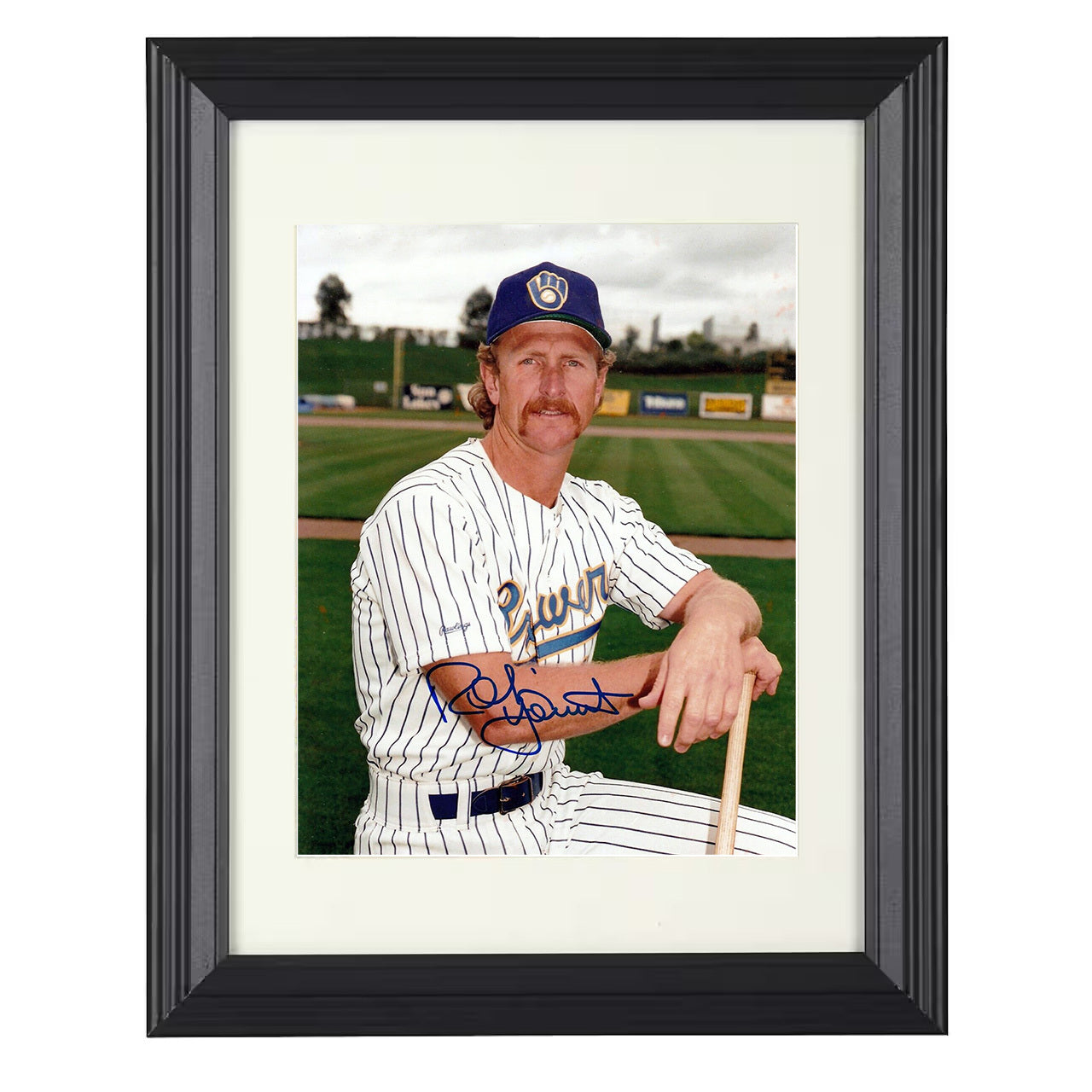 Robin Yount - Milwaukee Legend Classic Portrait Spotlight 8x10 black beveled framed baseball wall art