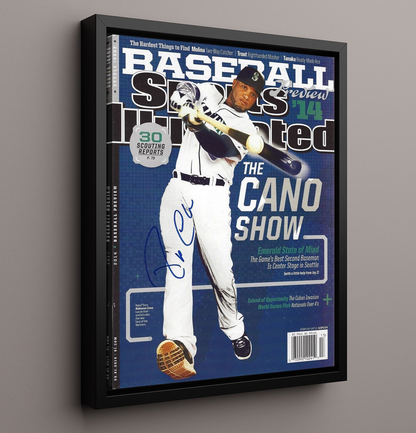 Robinson Cano - Baseball Preview Cano Show SI Cover 2014 8x10 Framed Canvas baseball wall art