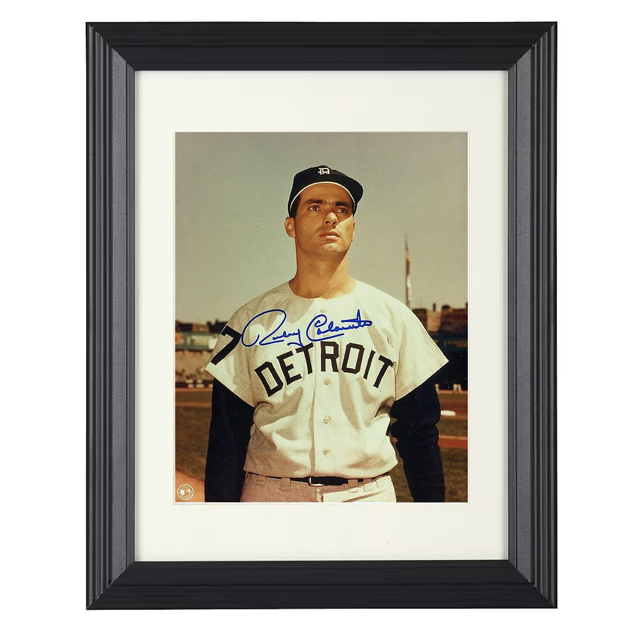 Rocky Colavito - Cleveland Legend Classic Portrait Spotlight 8x10 black beveled framed baseball wall art