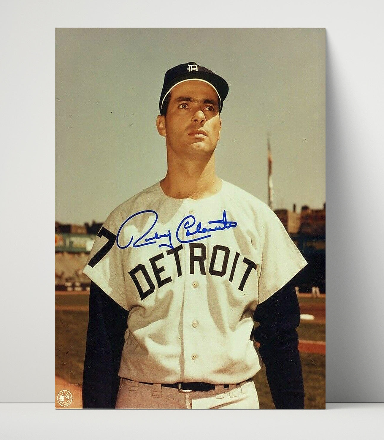 Rocky Colavito - Cleveland Legend Classic Portrait Spotlight Baseball Wall Art 16x20 Unframed Print wall art print – Baseball Wall Art decor