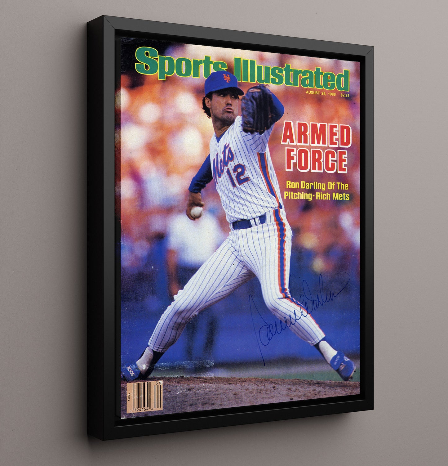 Ron Darling - 1986 SI Cover Armed Force New York Legend 8x10 Framed Canvas baseball wall art