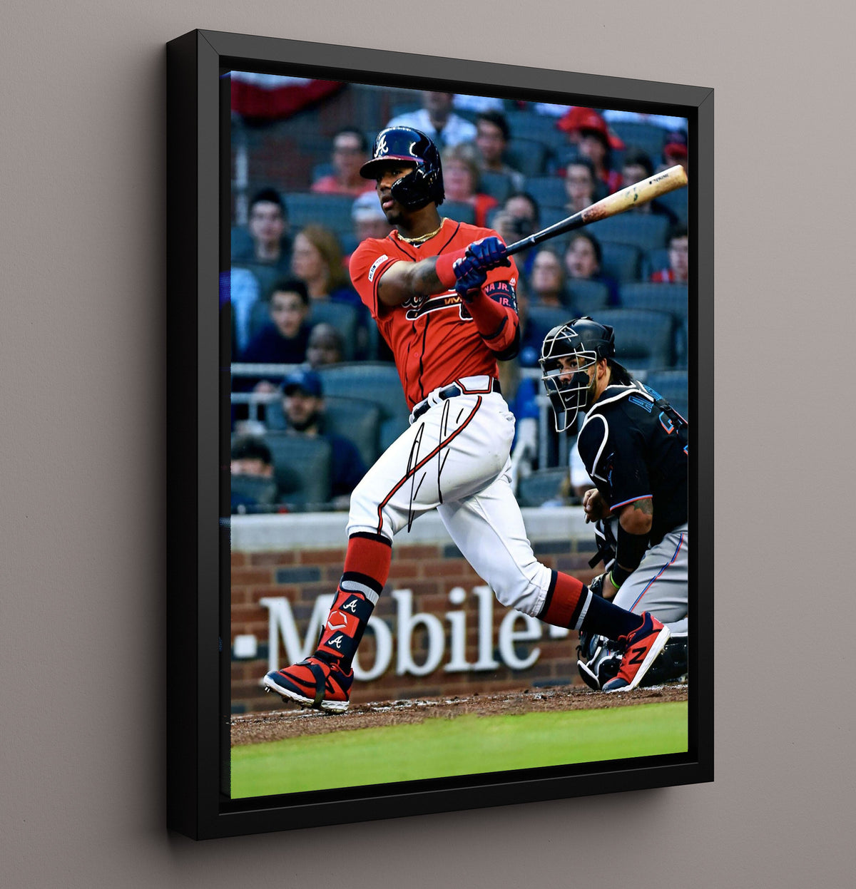 Ronald Acuna Jr - Atlanta Legend Full Swing 8x10 Framed Canvas baseball wall art