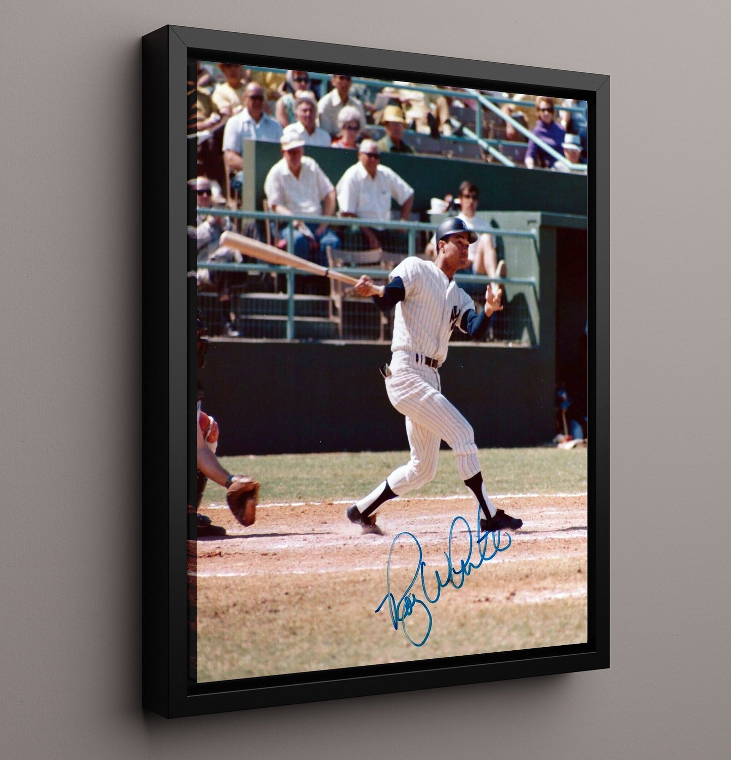 Roy White - New York Legend At The Plate 8x10 Framed Canvas baseball wall art