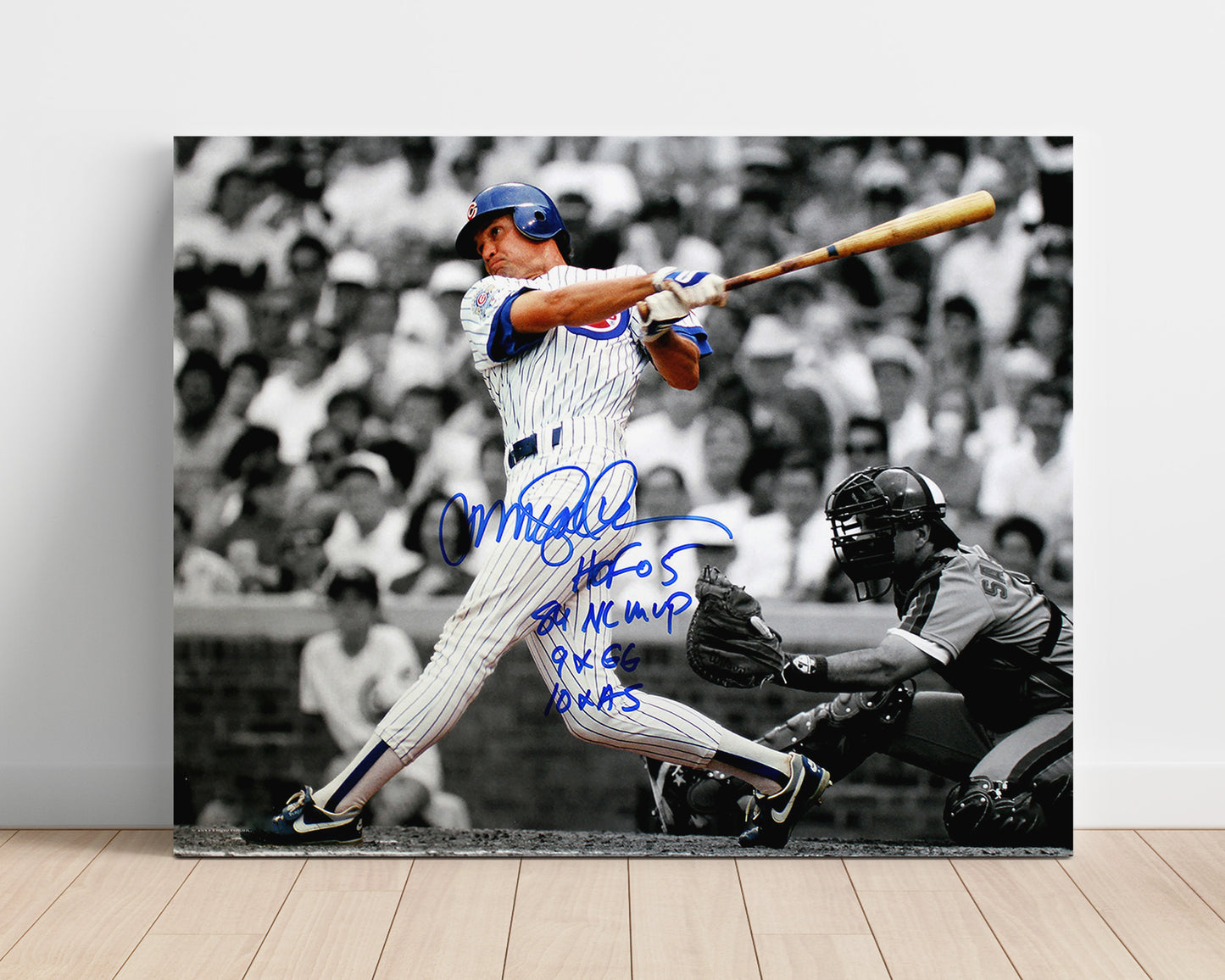 Ryne Sandberg - Inscribed Swing Baseball Wall Art 16x20 Unframed Print wall art print – Baseball Wall Art decor