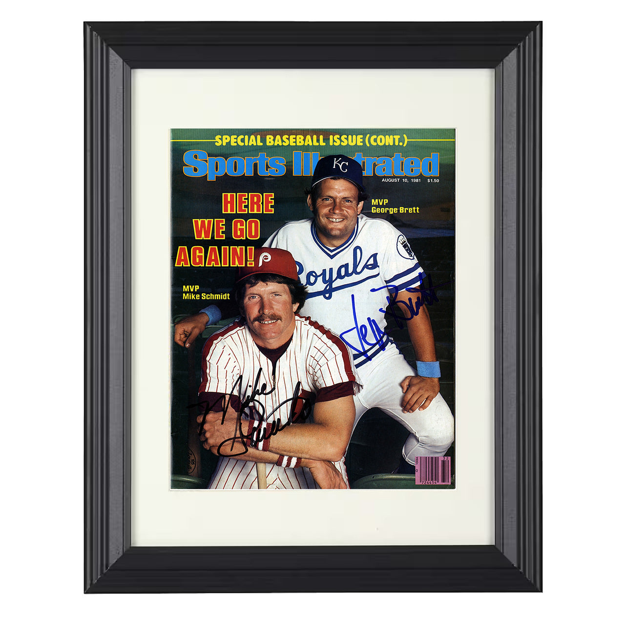 SCHMIDTBRETT - Signed SI Cover 8x10 black beveled framed baseball wall art