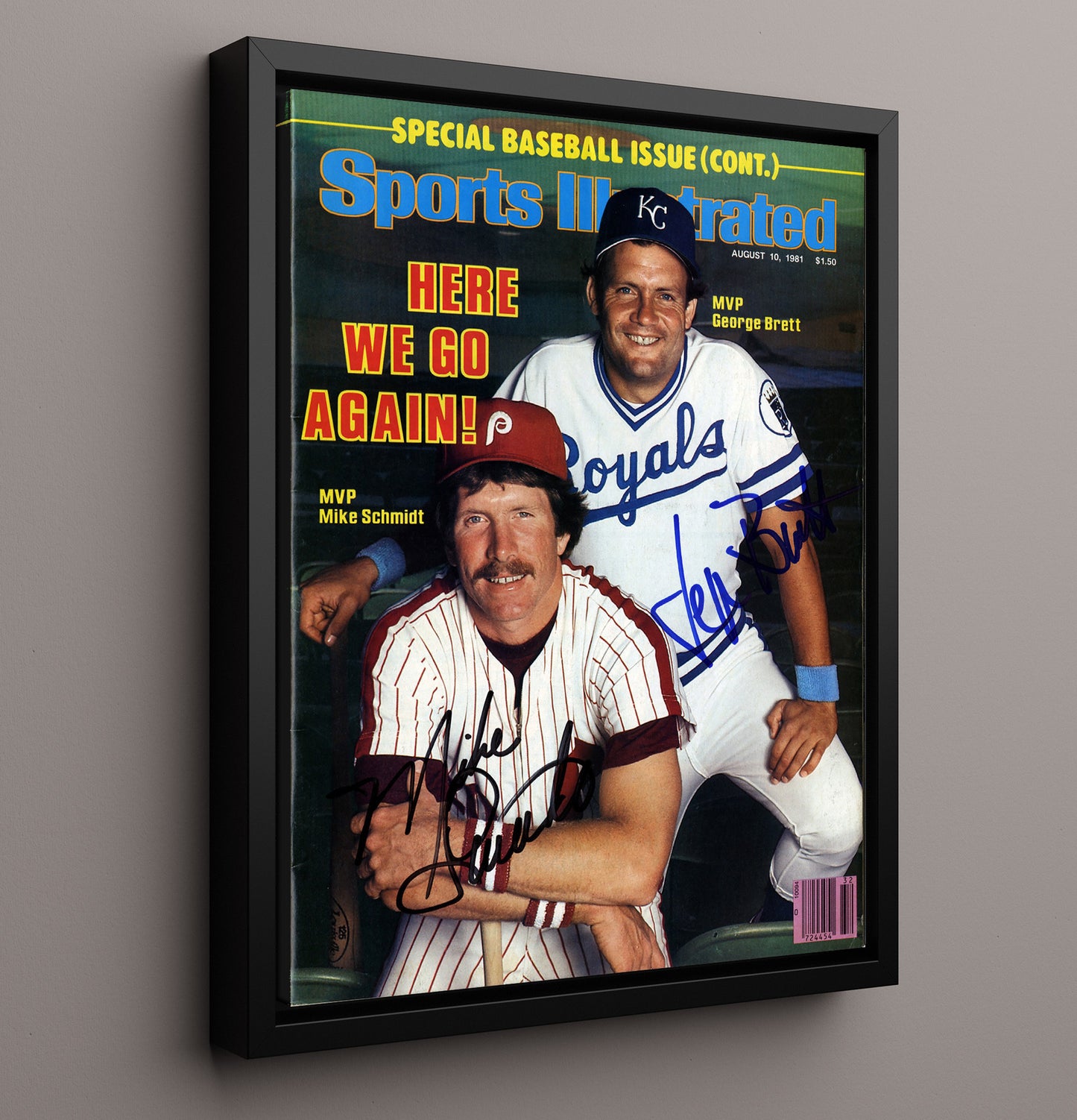 SCHMIDTBRETT - Signed SI Cover 8x10 Framed Canvas baseball wall art