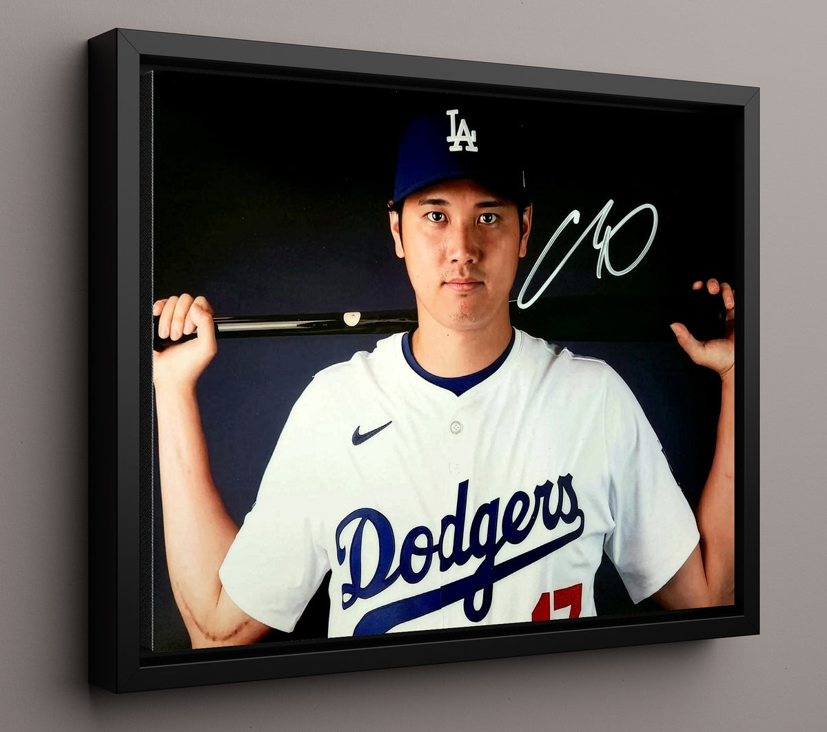 Shohei Ohtani - Dodgers Power Pose 8x10 Framed Canvas baseball wall art