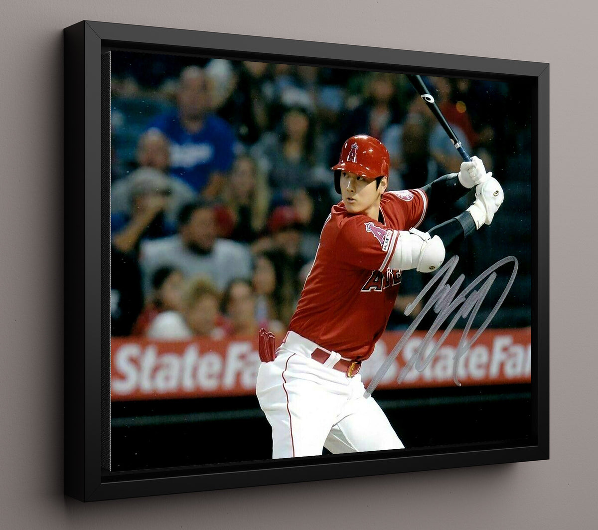 Shohei Ohtani - Locked In At The Plate 8x10 Framed Canvas baseball wall art