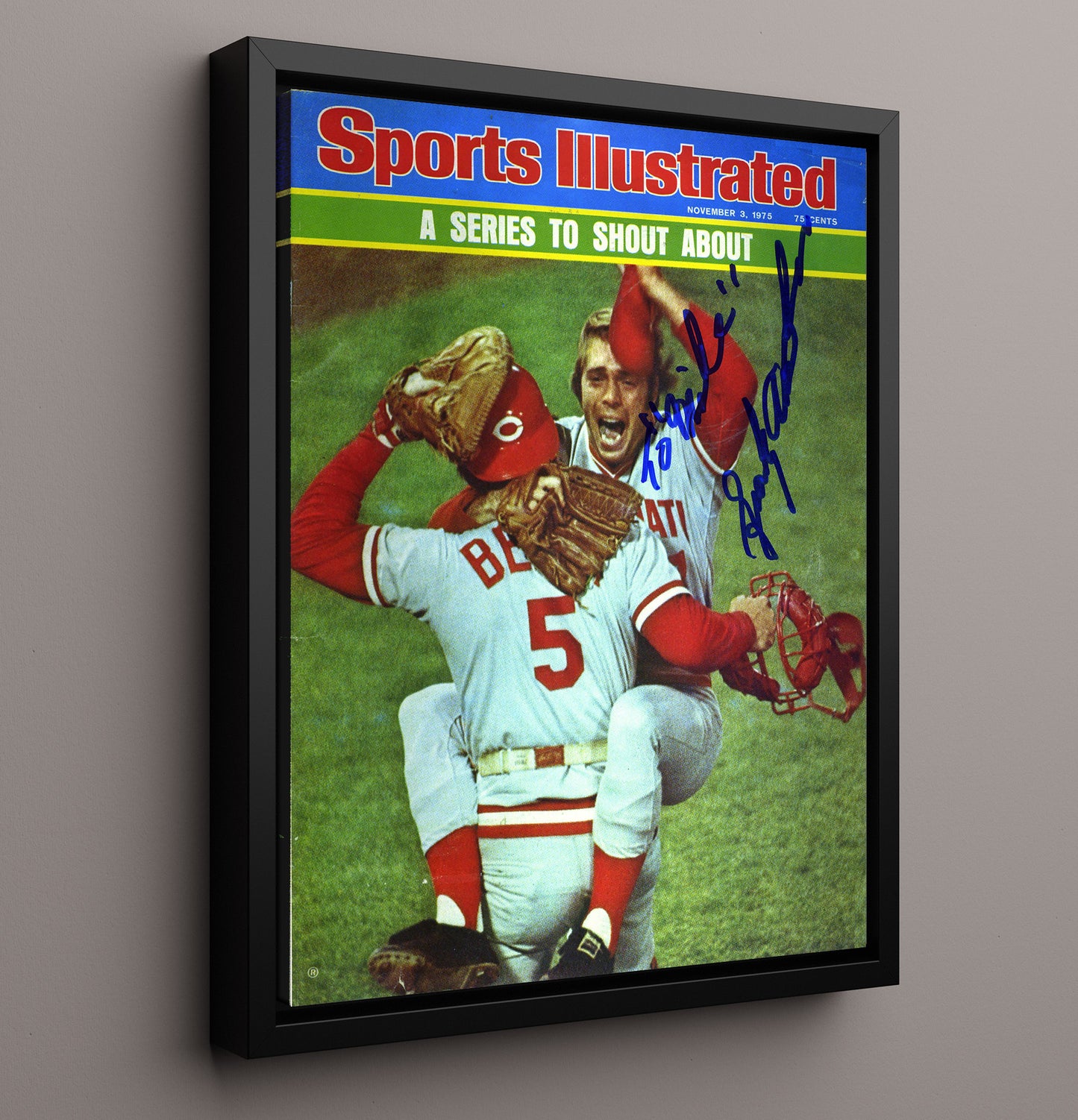 Sparky Anderson - Series Celebration Signed SI Cover 8x10 Framed Canvas baseball wall art