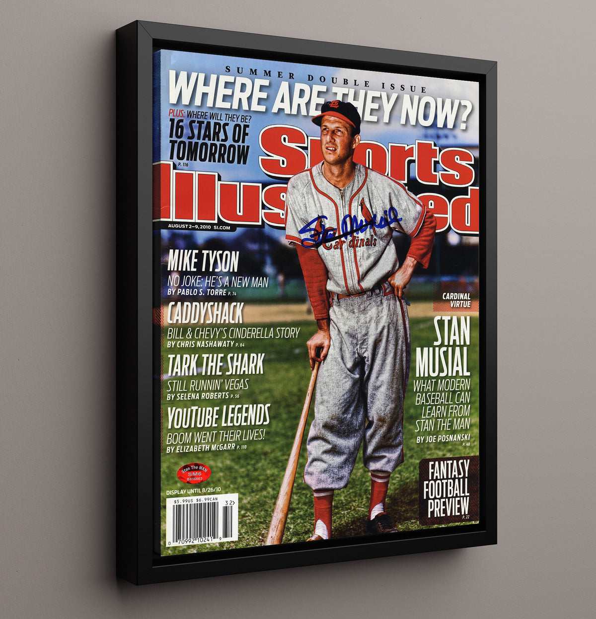 Stan Musial - Cardinal Virtue SI Cover 2010 8x10 Framed Canvas baseball wall art
