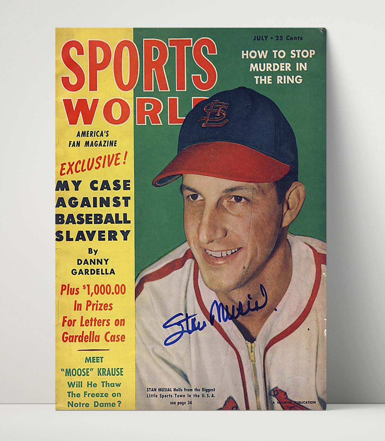 Stan Musial - Sport Magazine 1949 - Signed Baseball Wall Art 16x20 Unframed Print wall art print – Baseball Wall Art decor
