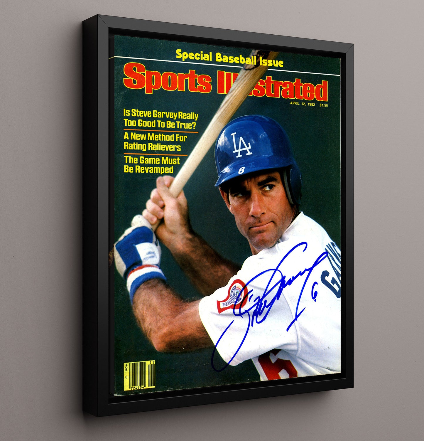 Steve Garvey - Batting Stance 1982 SI Cover 8x10 Framed Canvas baseball wall art