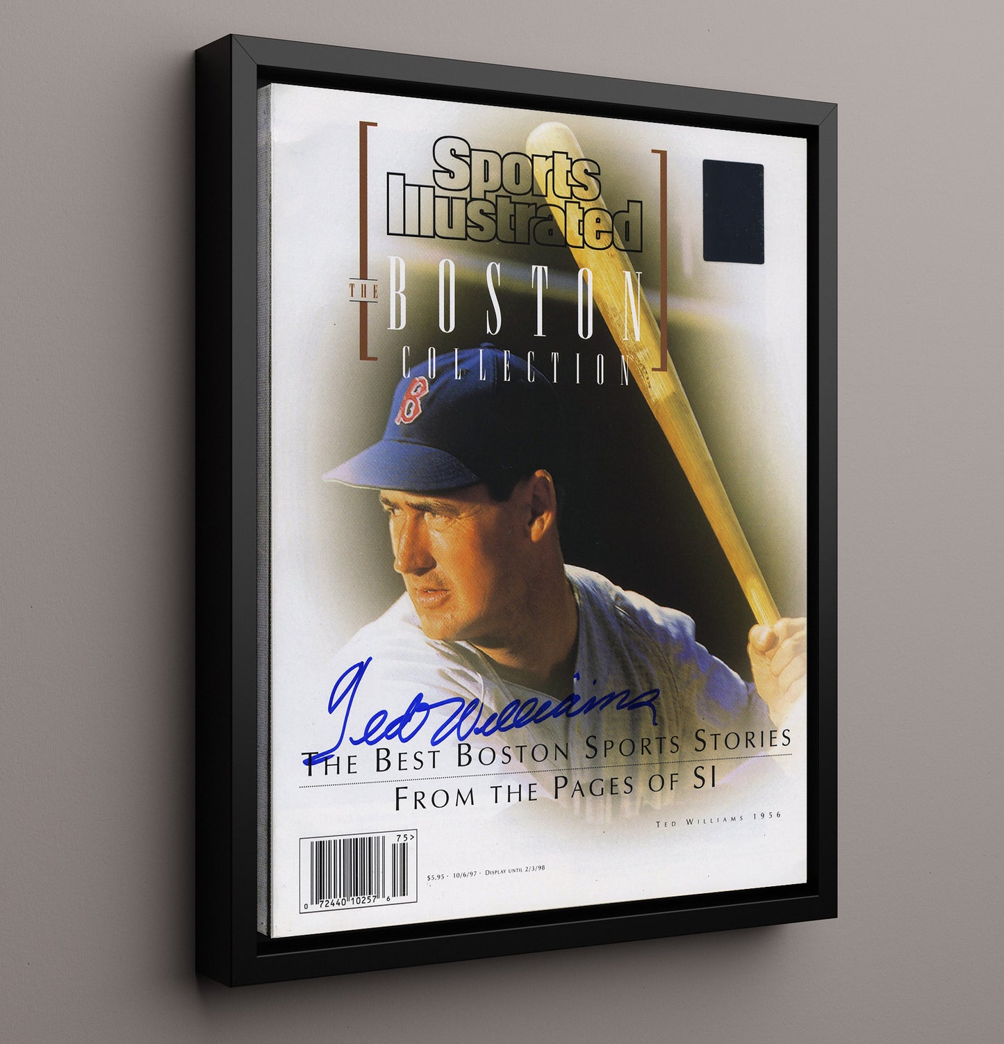 Ted Williams - Life Commemorative Tribute SI Cover 1997 8x10 Framed Canvas baseball wall art