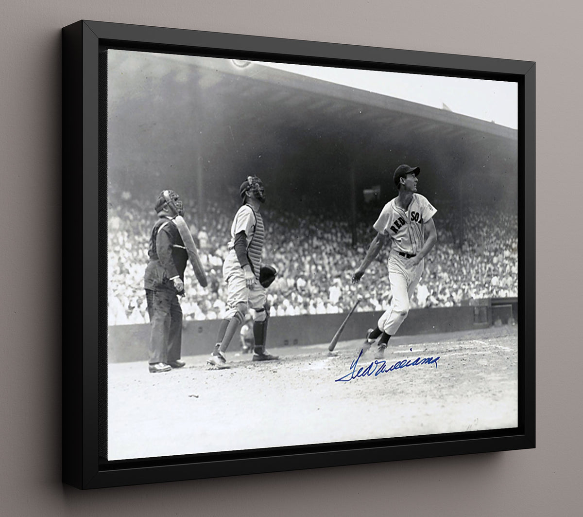 Ted Williams - Splendid Splinter Connects 8x10 Framed Canvas baseball wall art