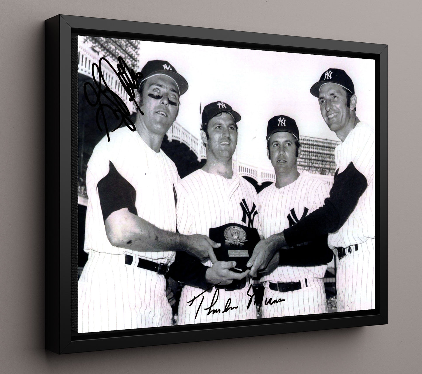 Thurman Munson and Graig Nettles - Yankees Group 8x10 Framed Canvas baseball wall art
