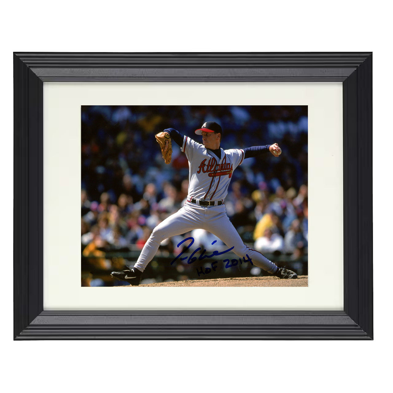 Tom Glavine - Braves Hall of Fame Pitching Era 8x10 black beveled framed baseball wall art