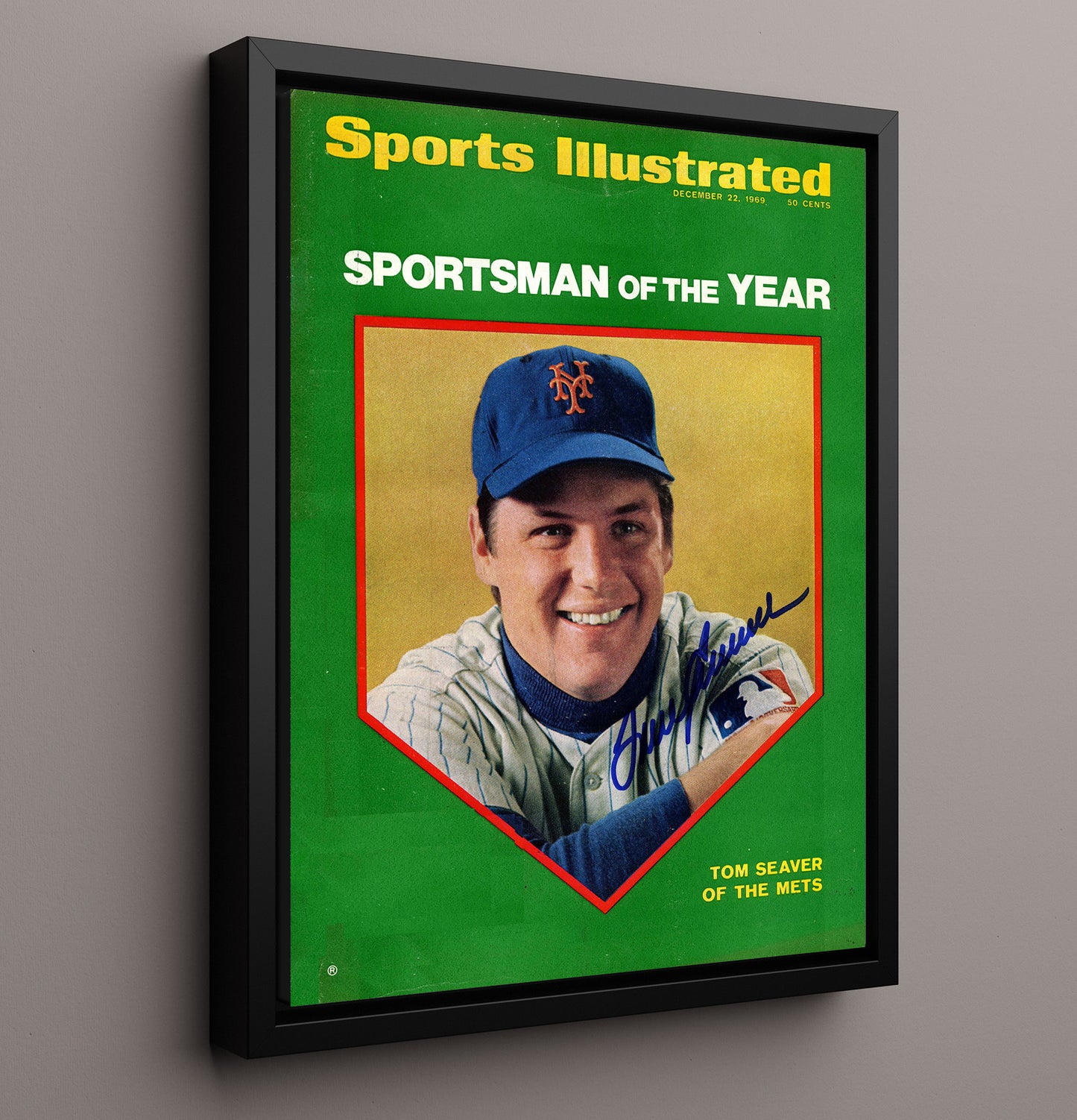 Tom Seaver - Sportsman of the Year SI Cover 8x10 Framed Canvas baseball wall art