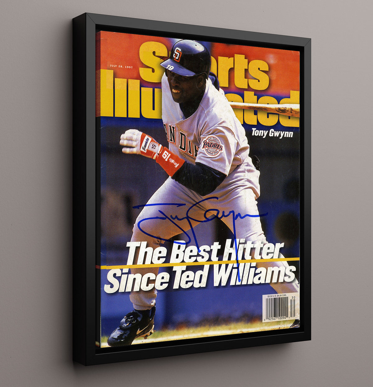 Tony Gwynn - Batting Stance SI Cover 1997 8x10 Framed Canvas baseball wall art