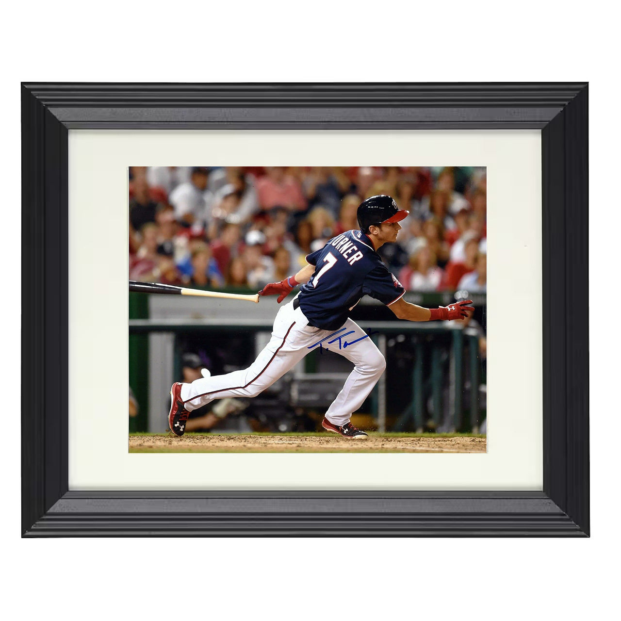 Trea Turner - Full Extension Contact 8x10 black beveled framed baseball wall art