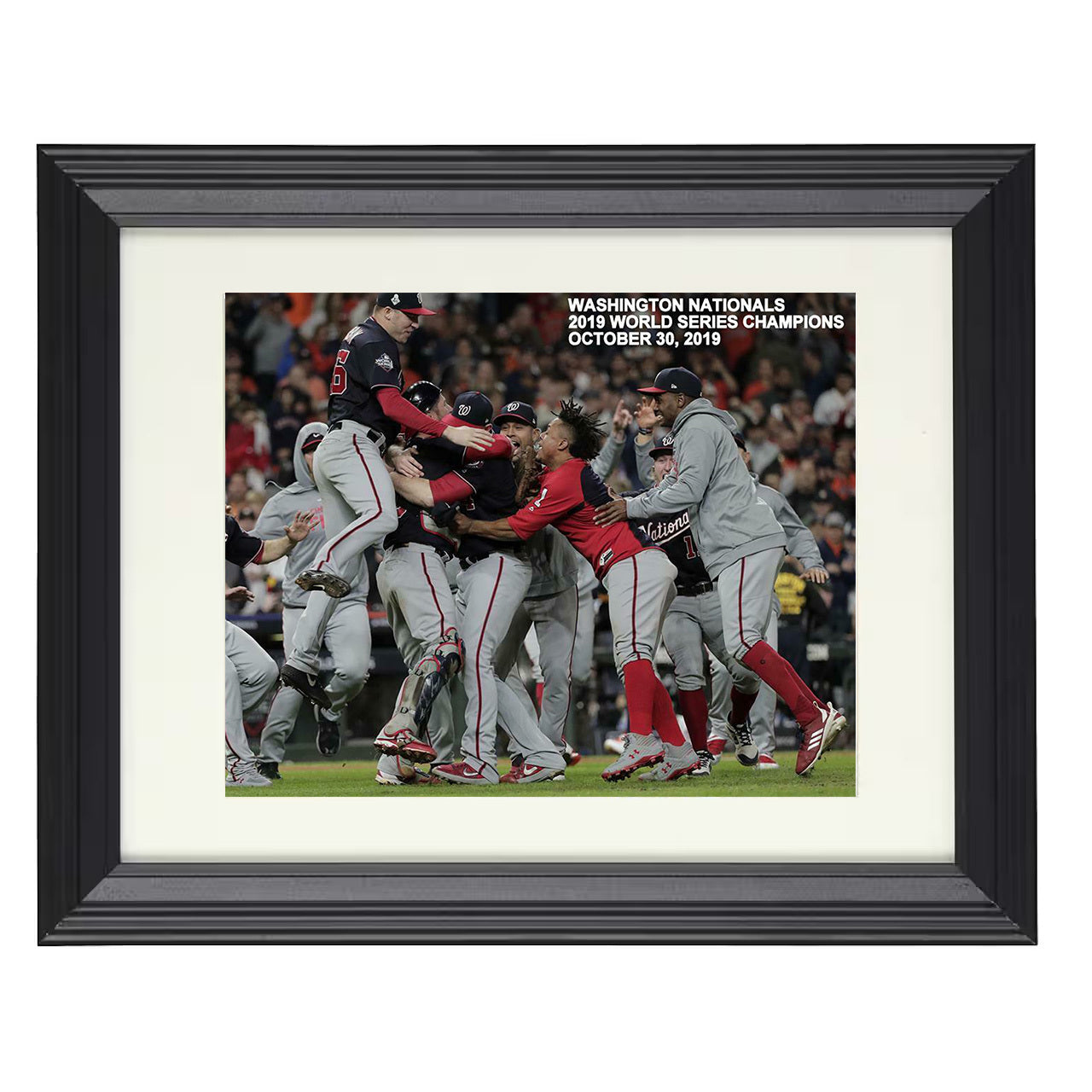 Washington Nationals - 2019 Series Team Landscape 8x10 black beveled framed baseball wall art