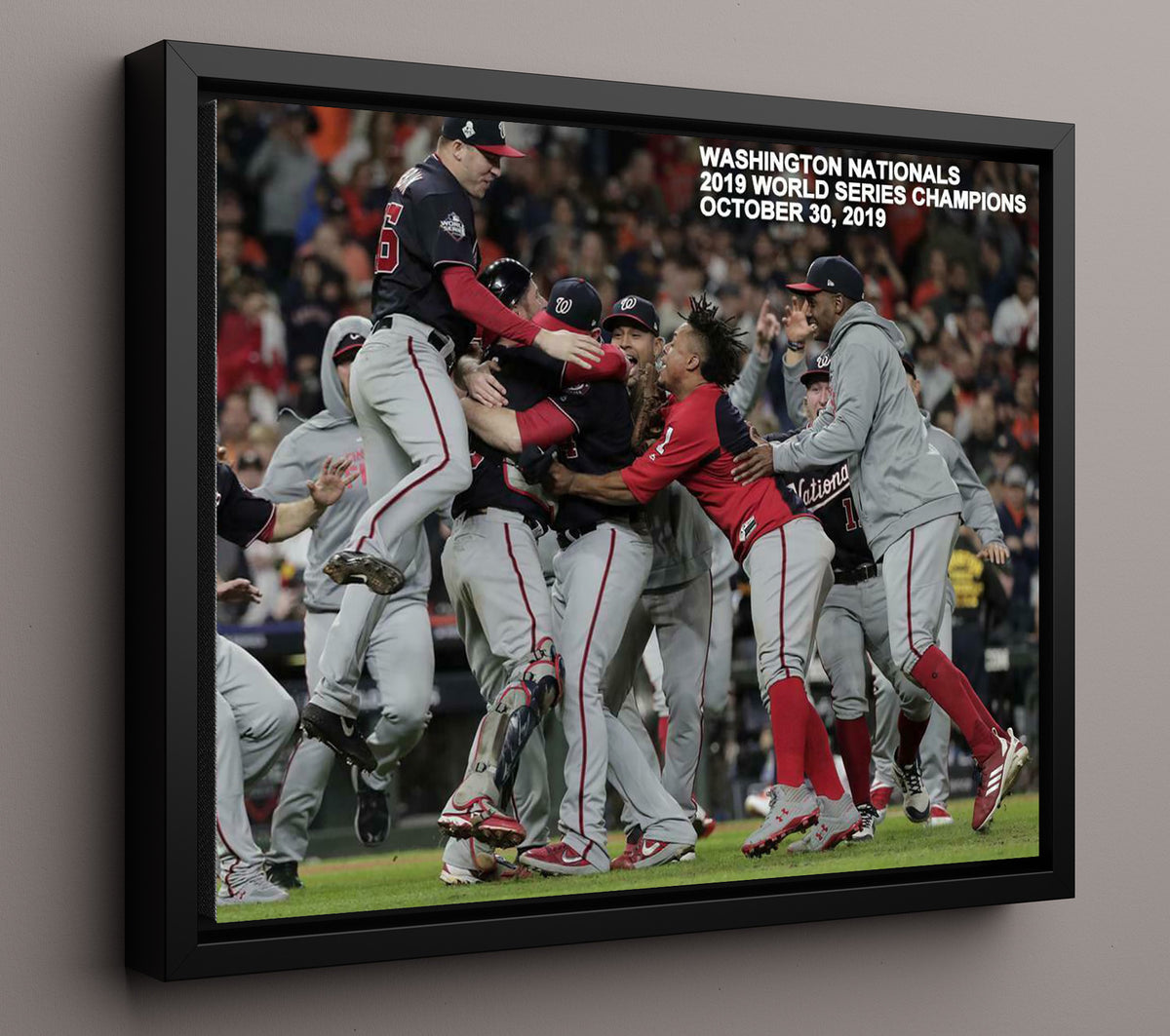 Washington Baseball - 2019 Series Team 8x10 Framed Canvas baseball wall art