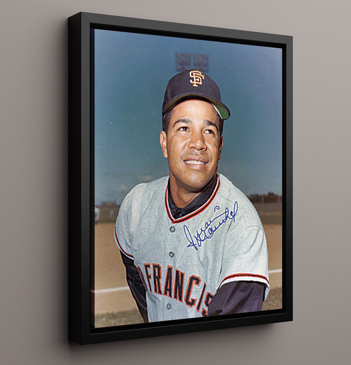 Willie Mays - Classic 1960 8x10 Framed Canvas baseball wall art