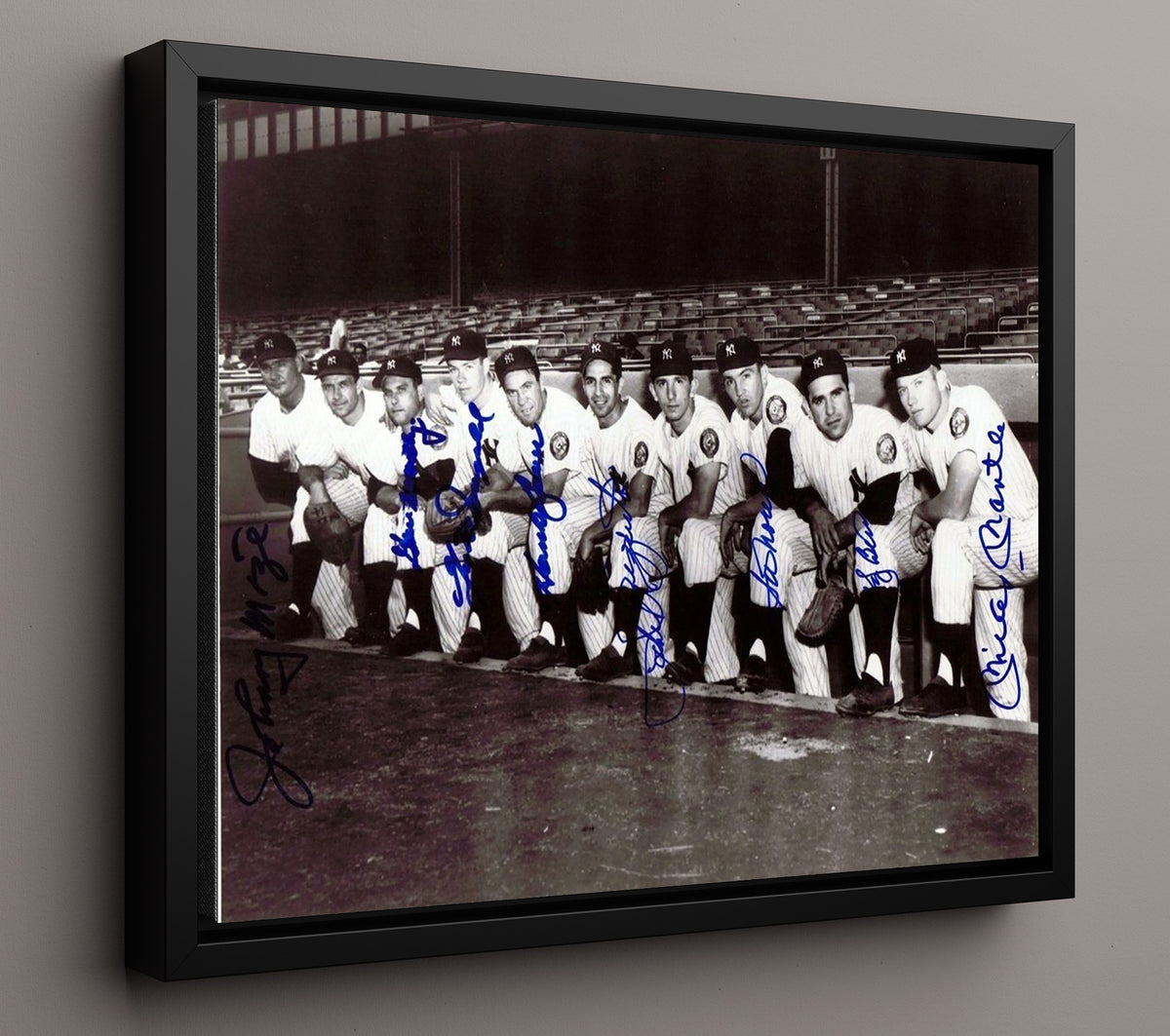 Yankees - Bronx Bombers Team 8x10 Framed Canvas baseball wall art