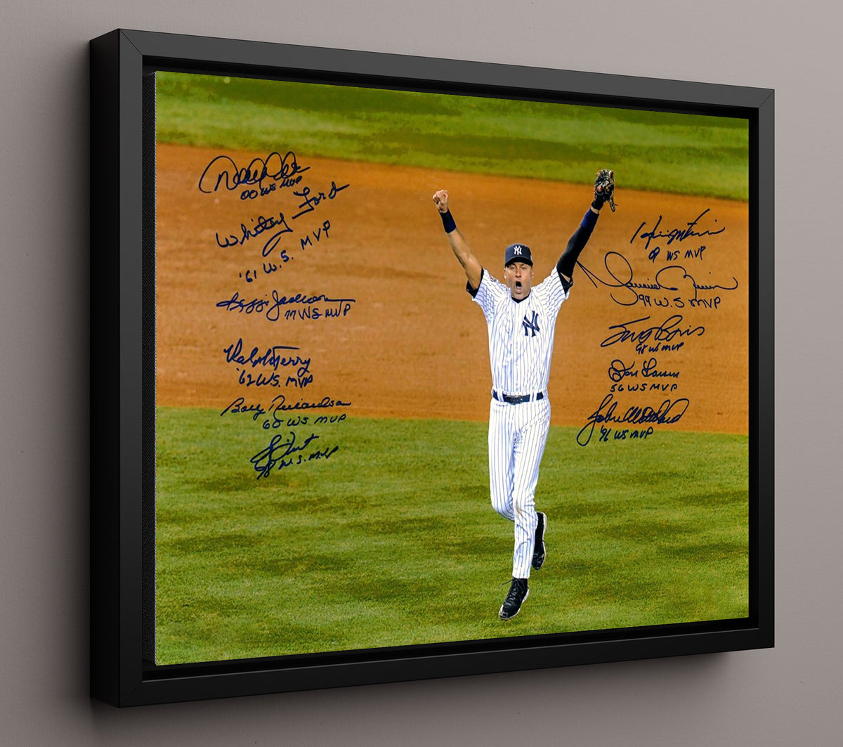Yankees - Series MVP Celebration 8x10 Framed Canvas baseball wall art