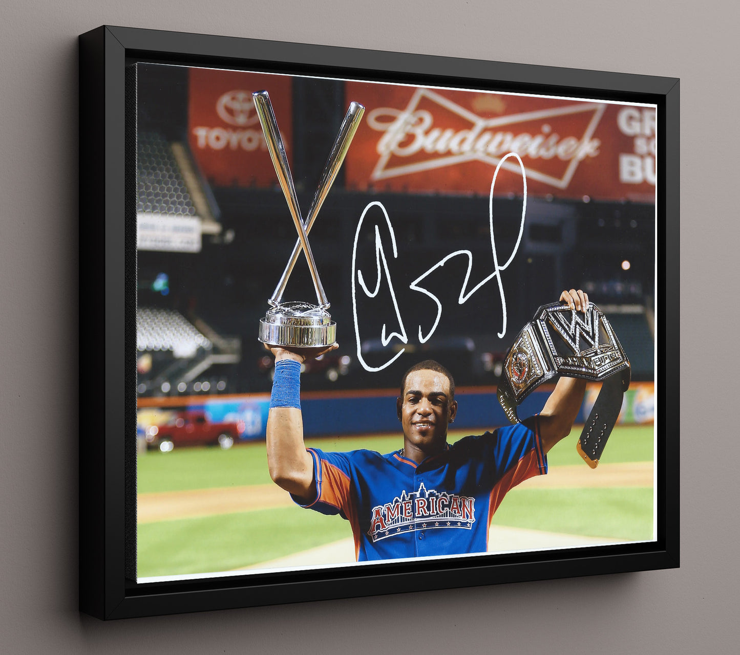 Yoenis Cespedes - Red Sox Championship Salute 8x10 Framed Canvas baseball wall art