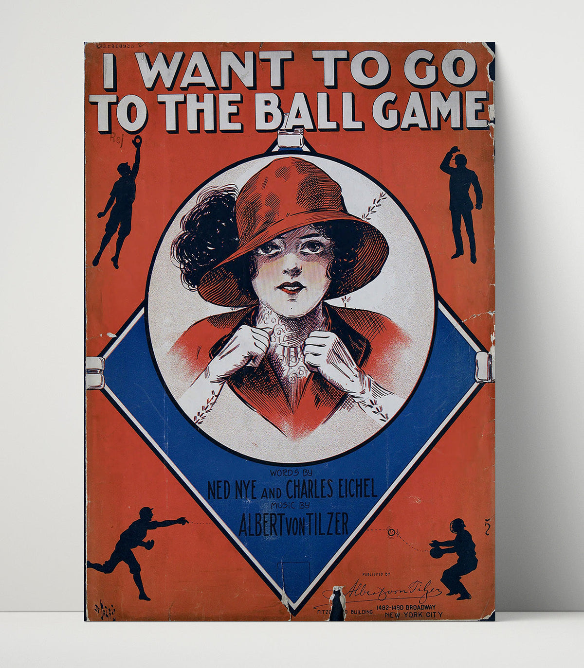 I Want to Go to the Ball Game Sheet Music Artwork unframed baseball poster print