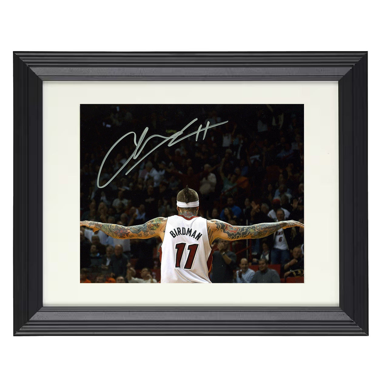 Chris Andersen - Birdman Celebration 8x10 framed basketball wall art