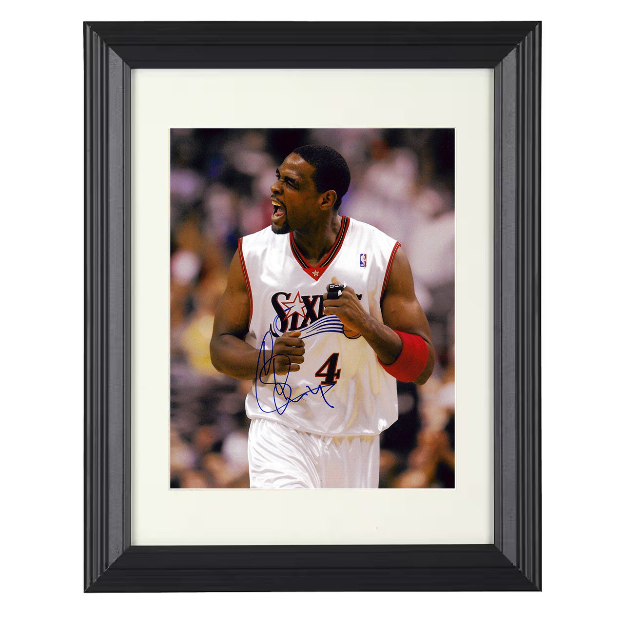 Chris Webber - Philadelphia Tenure Game Intensity 8x10 framed basketball wall art