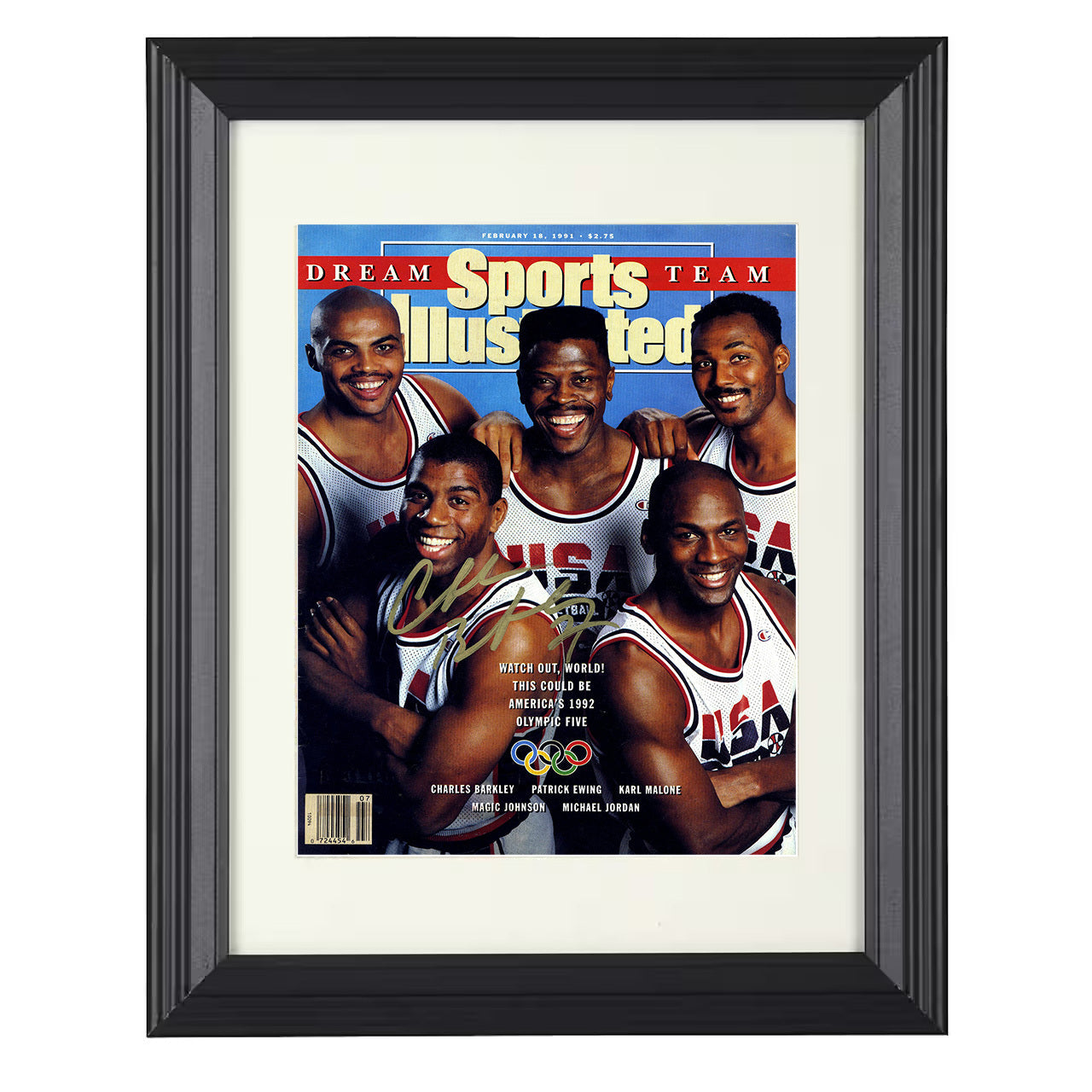 Michael Jordan - Dream Team Olympic Preview 1991 SI 8x10 framed basketball wall art