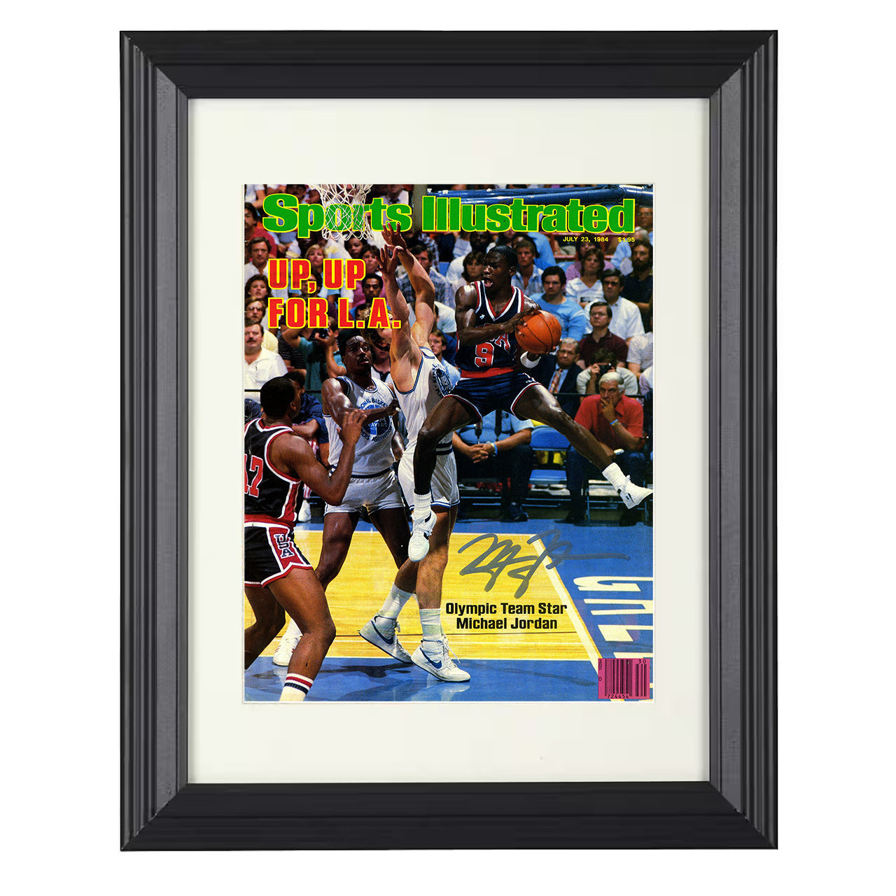 Michael Jordan - Olympic Team Star Rising 1984 SI 8x10 framed basketball wall art